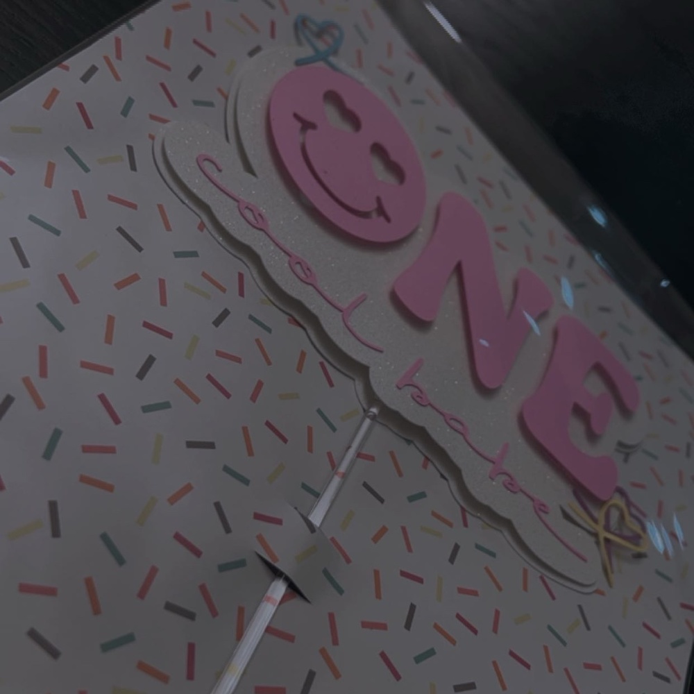 1yr Old Girl Cake Topper